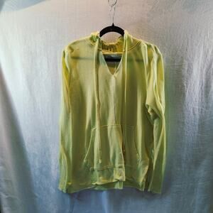 Women's The Sweatshirt Project SZ XL Soft Yellow Hooded Sweatshirt  Pocket
